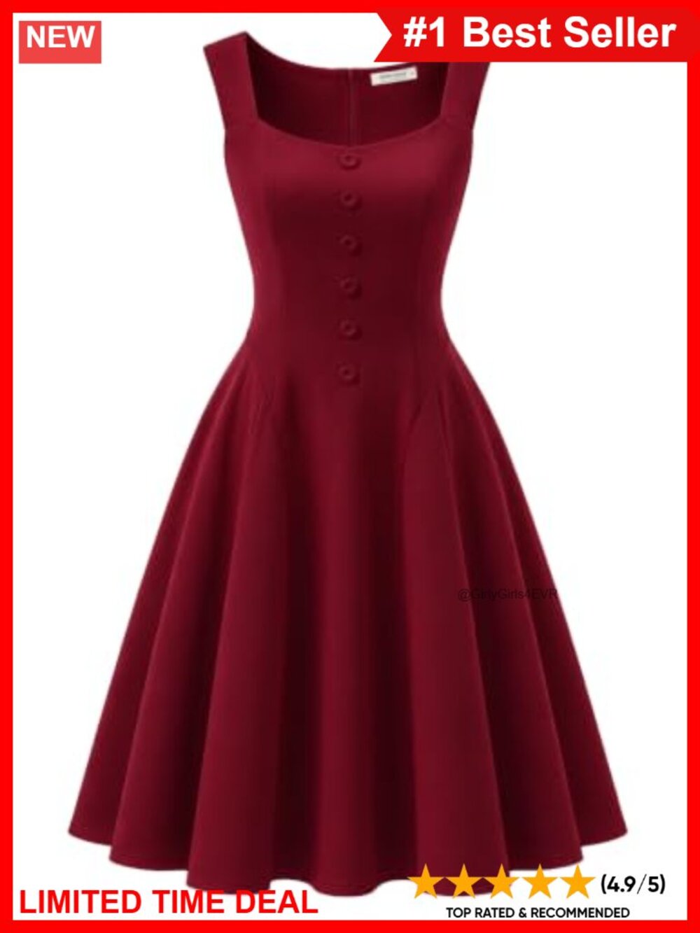 1950s Vintage Fit Flare Sweetheart Neck Cocktail Wedding Guest Dress